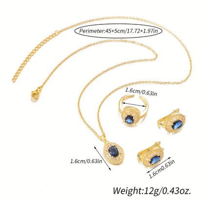 Simple Style Streetwear Geometric Copper Plating Zircon 18k Gold Plated Rings Earrings Necklace