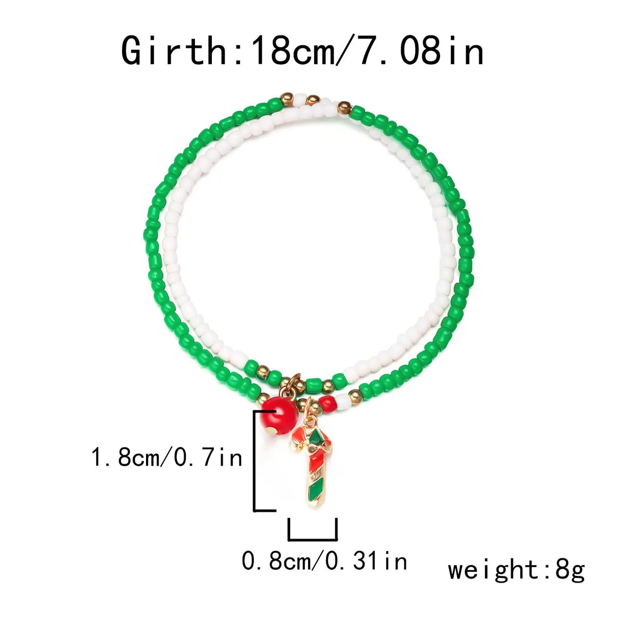 Simple Style Streetwear Geometric Santa Claus Bell Alloy Seed Bead Wholesale Bracelets