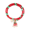 Simple Style Streetwear Geometric Santa Claus Bell Alloy Seed Bead Wholesale Bracelets