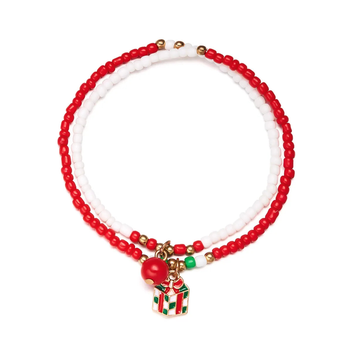 Simple Style Streetwear Geometric Santa Claus Bell Alloy Seed Bead Wholesale Bracelets