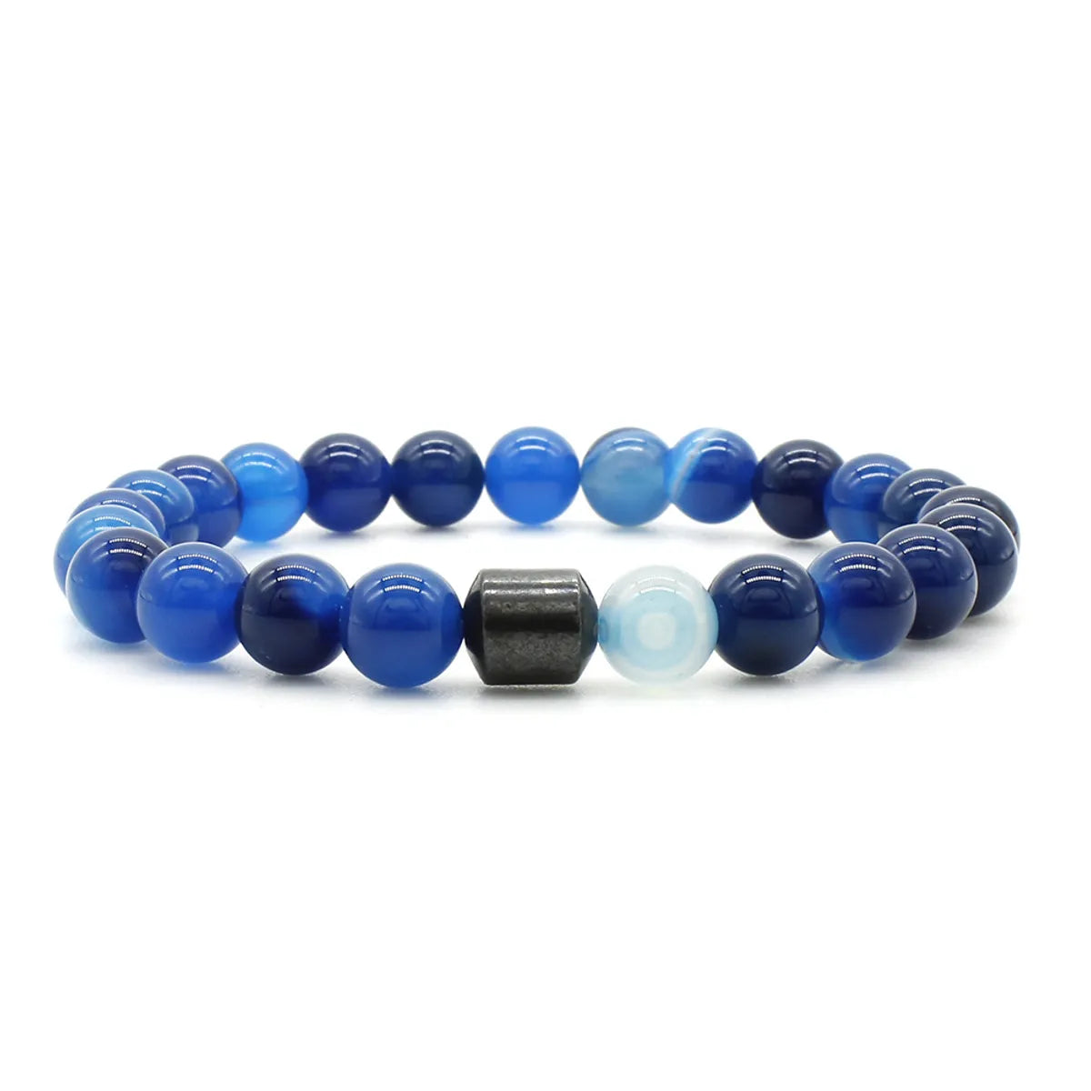 Simple Style Streetwear Geometric Turquoise Howlite Tiger Eye Beaded Unisex Bracelets