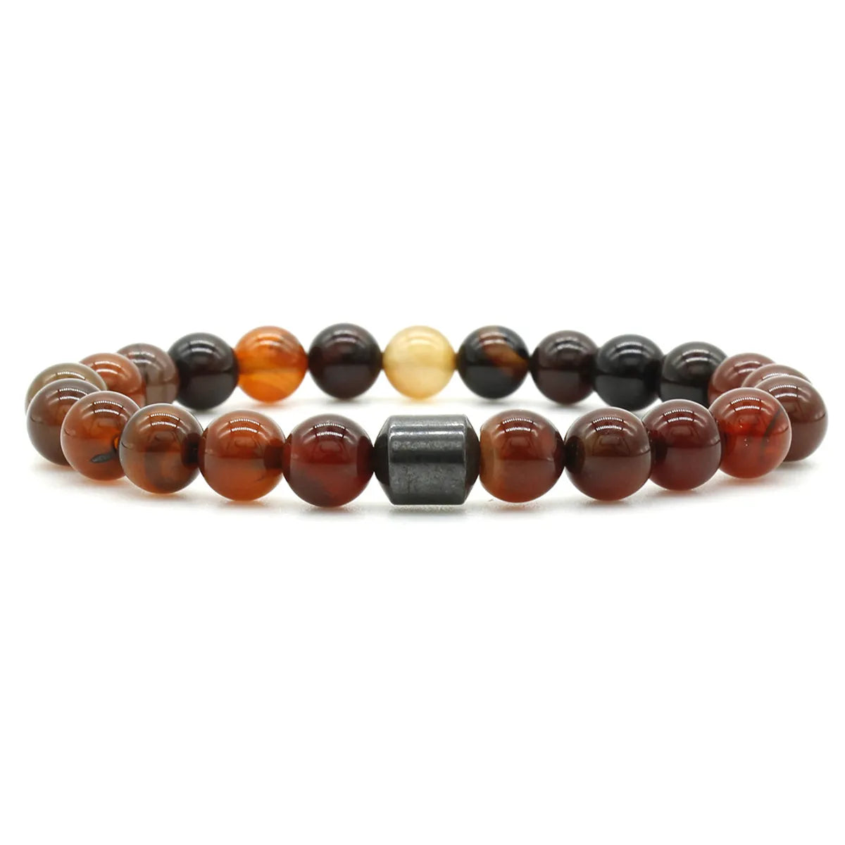 Simple Style Streetwear Geometric Turquoise Howlite Tiger Eye Beaded Unisex Bracelets