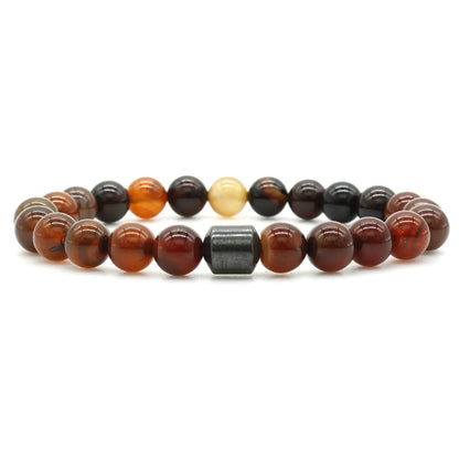 Simple Style Streetwear Geometric Turquoise Howlite Tiger Eye Beaded Unisex Bracelets