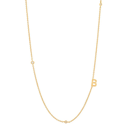 Simple Style Streetwear Letter Titanium Steel Plating Zircon 18k Gold Plated Necklace