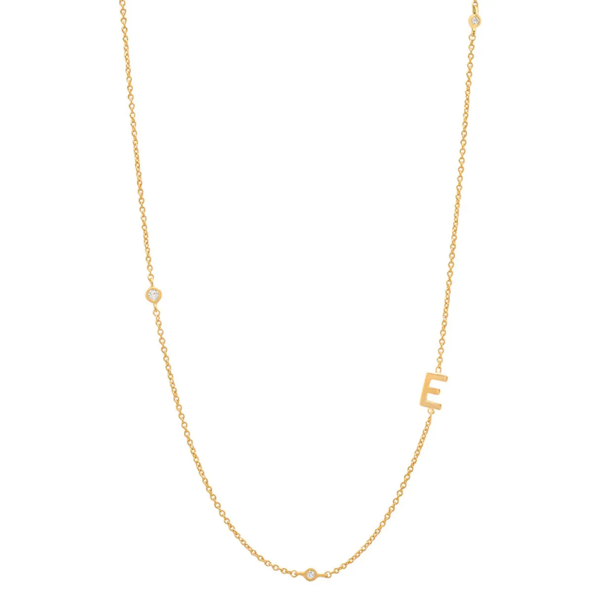 Simple Style Streetwear Letter Titanium Steel Plating Zircon 18k Gold Plated Necklace