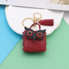 Simple Style Streetwear Owl Pu Leather Unisex Bag Pendant Keychain