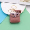 Simple Style Streetwear Owl Pu Leather Unisex Bag Pendant Keychain