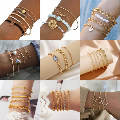 Simple Style Streetwear Round Heart Shape Solid Color 18k Gold Plated Silver Plated Rhinestones Zircon Alloy Iron Copper Wholesale Bracelets