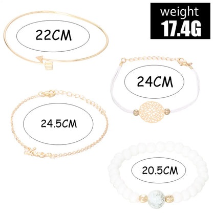 Simple Style Streetwear Round Heart Shape Solid Color 18k Gold Plated Silver Plated Rhinestones Zircon Alloy Iron Copper Wholesale Bracelets