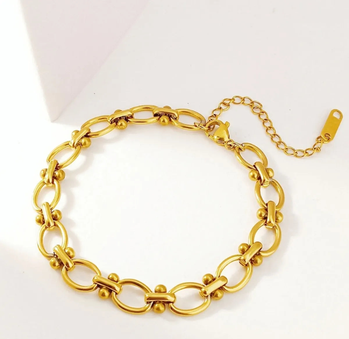 Simple Style Streetwear Solid Color 304 Stainless Steel Titanium Steel 18K Gold Plated Bracelets In Bulk