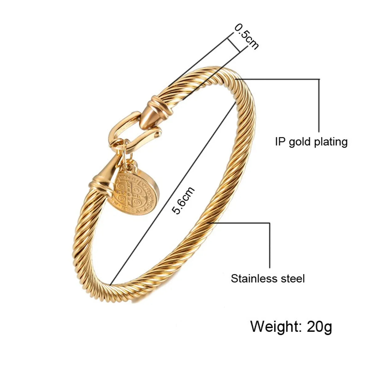 Simple Style Streetwear Solid Color Stainless Steel Bangle In Bulk