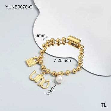 Simple Style Streetwear Solid Color 304 Stainless Steel 18K Gold Plated Resin Bracelets In Bulk