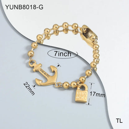 Simple Style Streetwear Solid Color 304 Stainless Steel 18K Gold Plated Resin Bracelets In Bulk