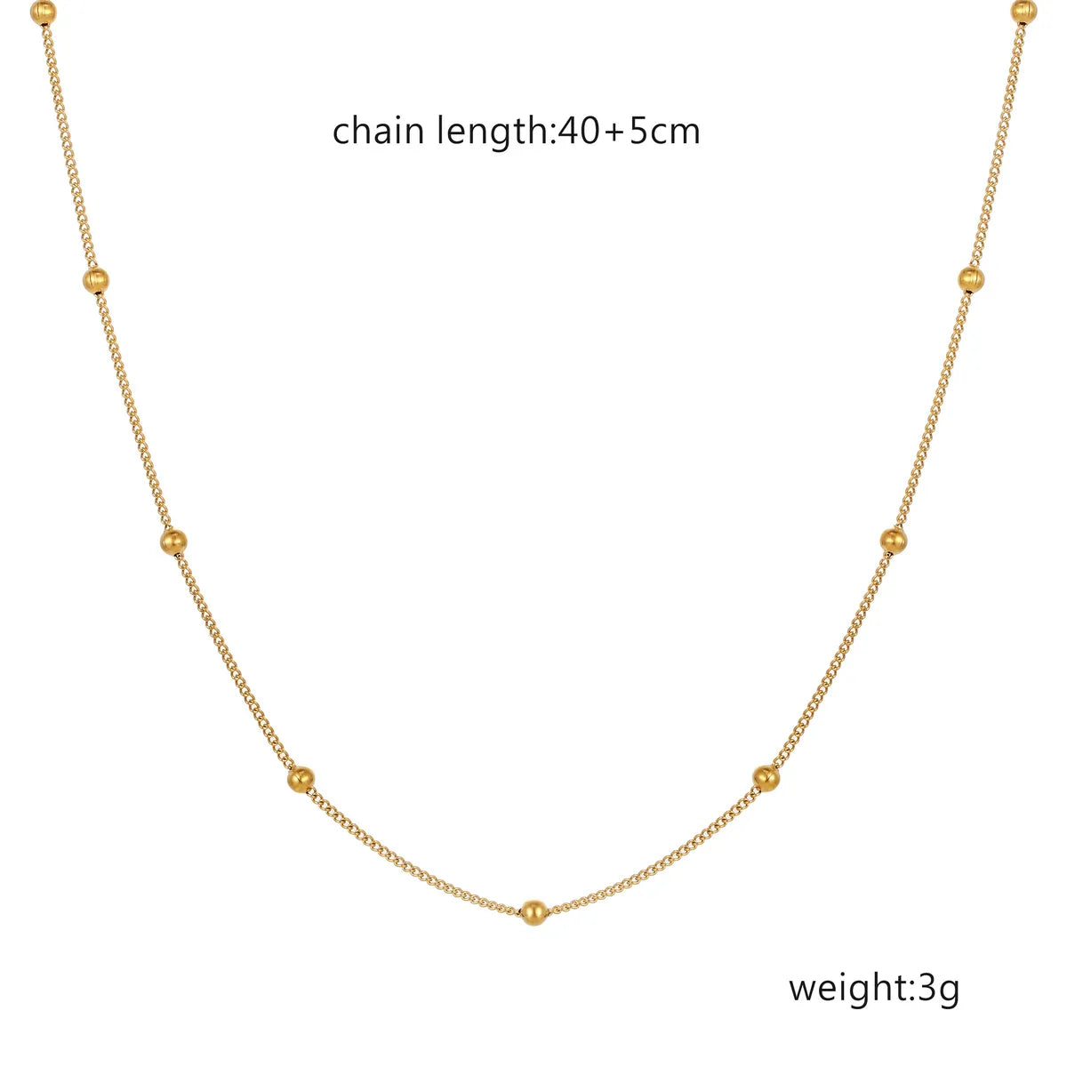 Wholesale Jewelry Simple Style Streetwear Solid Color 304 Stainless Steel Plating Necklace