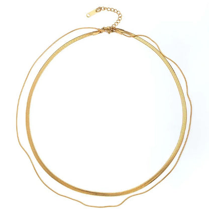 Wholesale Jewelry Simple Style Streetwear Solid Color 304 Stainless Steel Plating Necklace