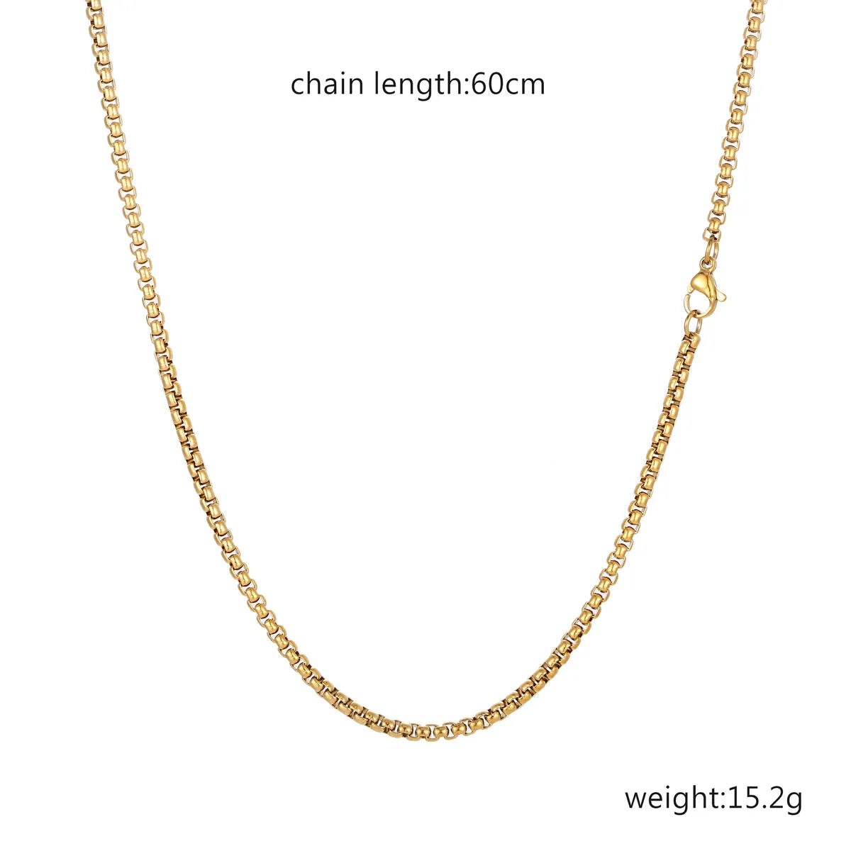 Wholesale Jewelry Simple Style Streetwear Solid Color 304 Stainless Steel Plating Necklace