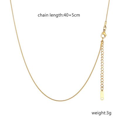 Wholesale Jewelry Simple Style Streetwear Solid Color 304 Stainless Steel Plating Necklace