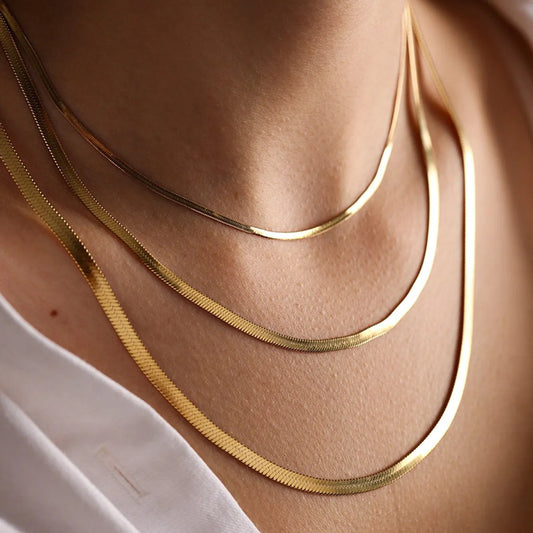 Simple Style Streetwear Solid Color Titanium Steel Necklace