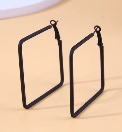 Simple Style Streetwear Square Ferroalloy Women's Earrings