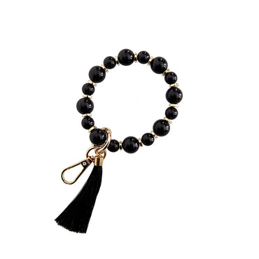 Simple Style Streetwear Tassel Arylic Women'S Bag Pendant Mobile Phone Chain Keychain