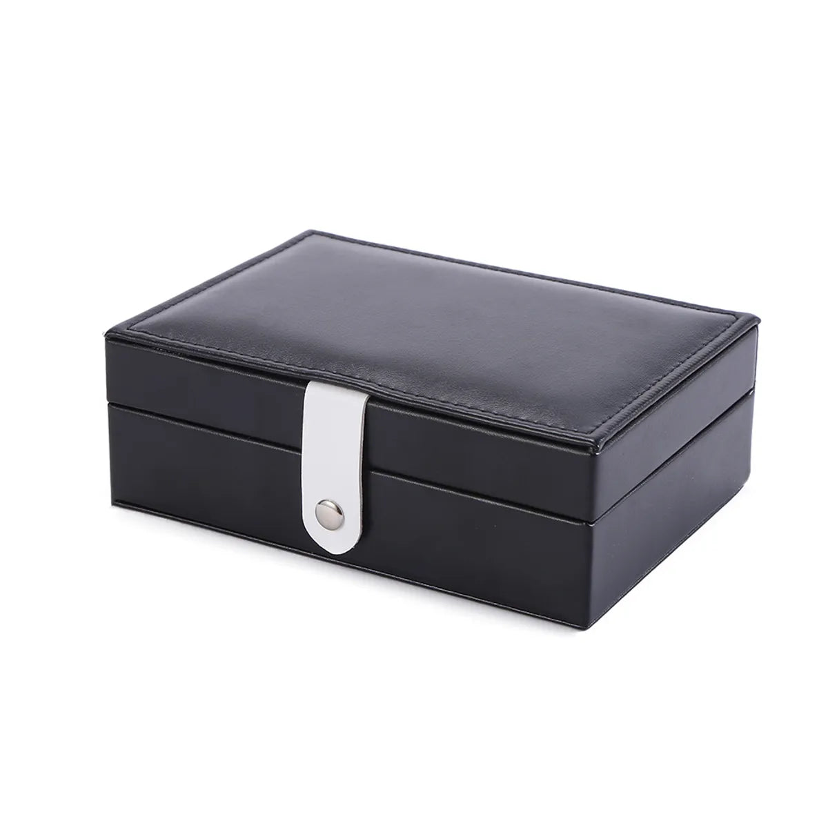 Simple Style Stripe Pu Leather Jewelry Boxes