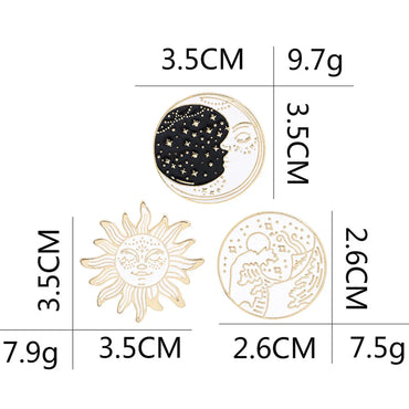 Simple Style Sun Alloy Enamel Unisex Brooches