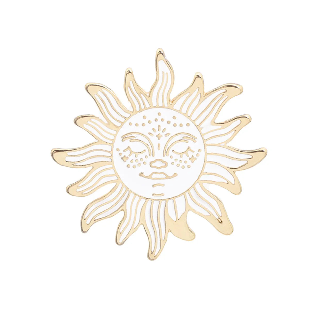 Simple Style Sun Alloy Enamel Unisex Brooches