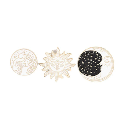 Simple Style Sun Alloy Enamel Unisex Brooches