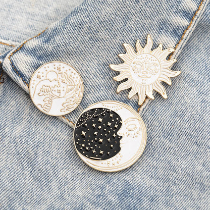 Simple Style Sun Alloy Enamel Unisex Brooches