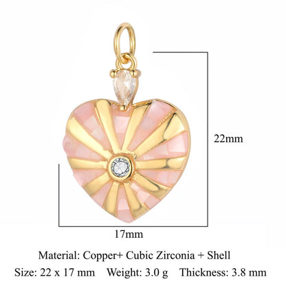 Simple Style Sun Heart Shape Butterfly Copper Plating Inlay Zircon Gold Plated Silver Plated Jewelry Accessories