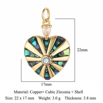 Simple Style Sun Heart Shape Butterfly Copper Plating Inlay Zircon Gold Plated Silver Plated Jewelry Accessories