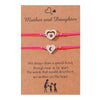 Simple Style Sun Moon Heart Shape Stainless Steel Plastic Cotton Blend Knitting Polishing Couple Drawstring Bracelets