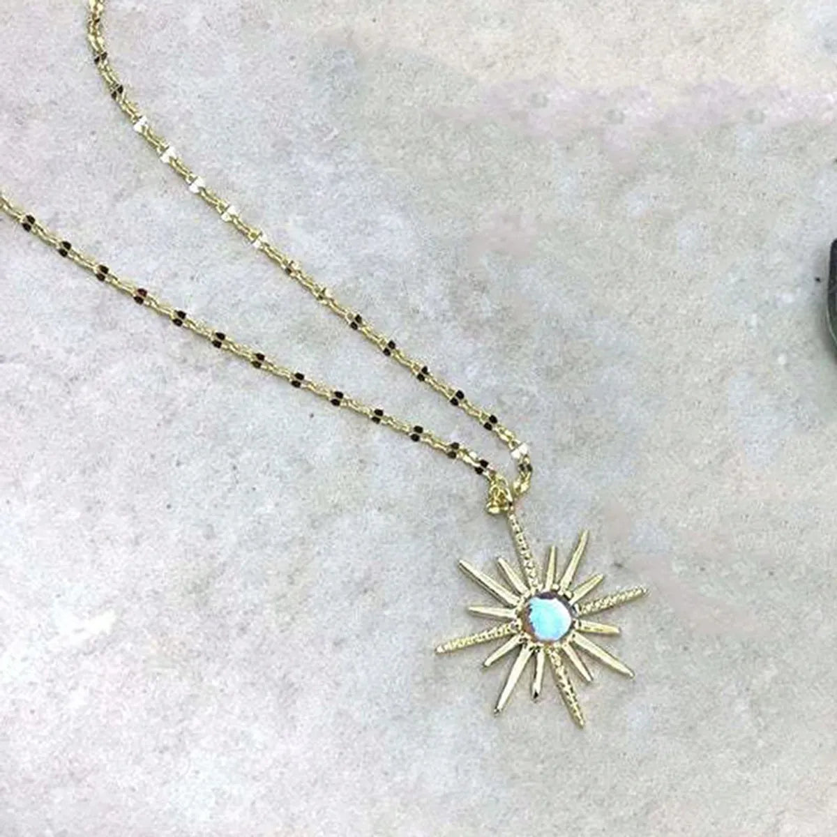 Simple Style Sun Rhinestones Alloy Wholesale Necklace