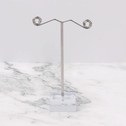 Simple Style T Shape Arylic Metal Jewelry Rack