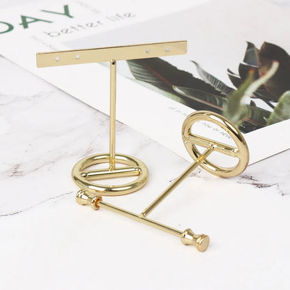 Simple Style T Shape Metal Jewelry Rack