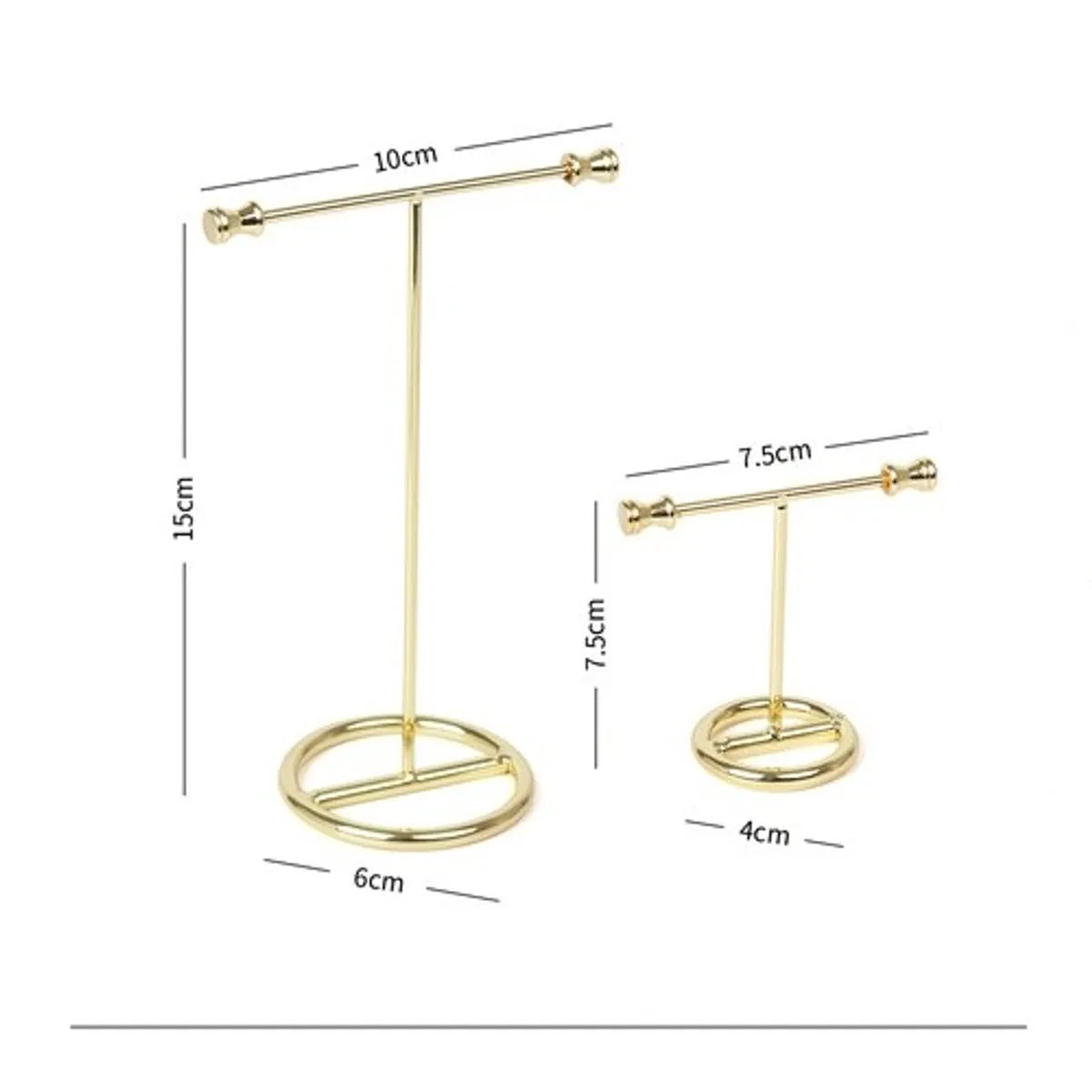 Simple Style T Shape Metal Jewelry Rack