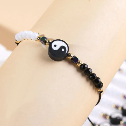 Simple Style Tai Chi Seed Bead Rope Soft Clay Beaded Braid Unisex Bracelets