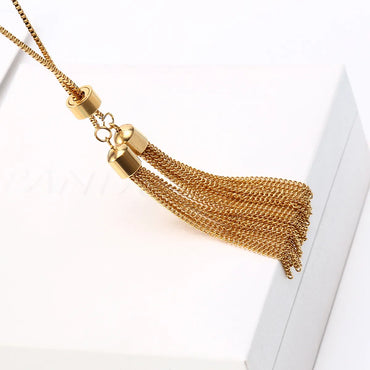 Simple Style Tassel Titanium Steel Plating Jewelry Set 2 Pieces