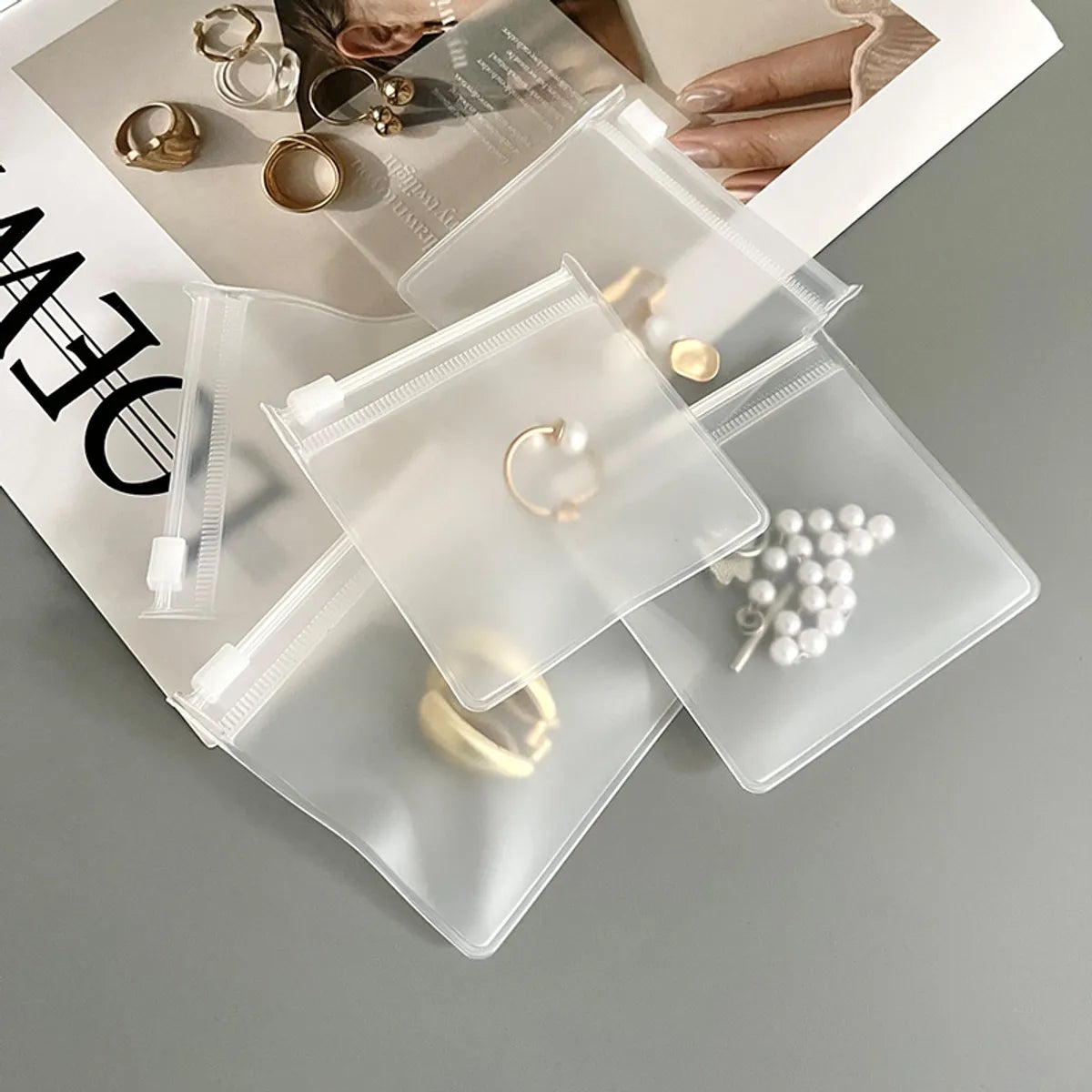 Simple Style Transparent EVA Jewelry Packaging Bags