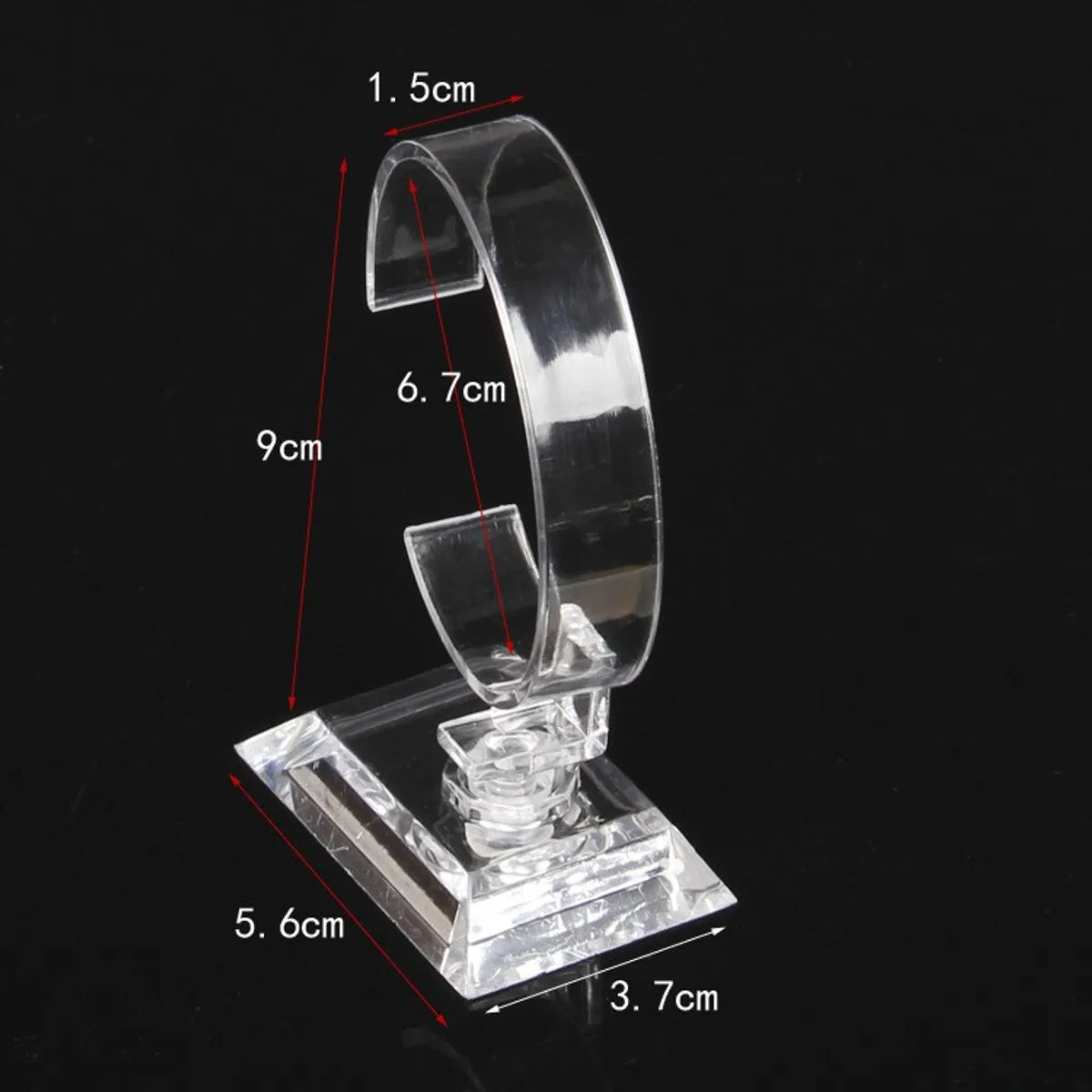 Simple Style Transparent Plastic Jewelry Rack