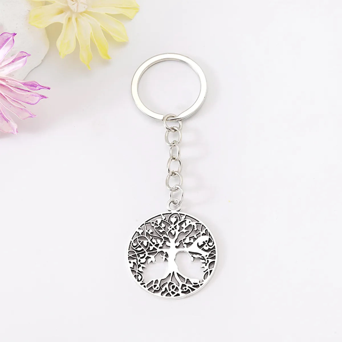 Simple Style Tree Alloy Plating Bag Pendant Keychain