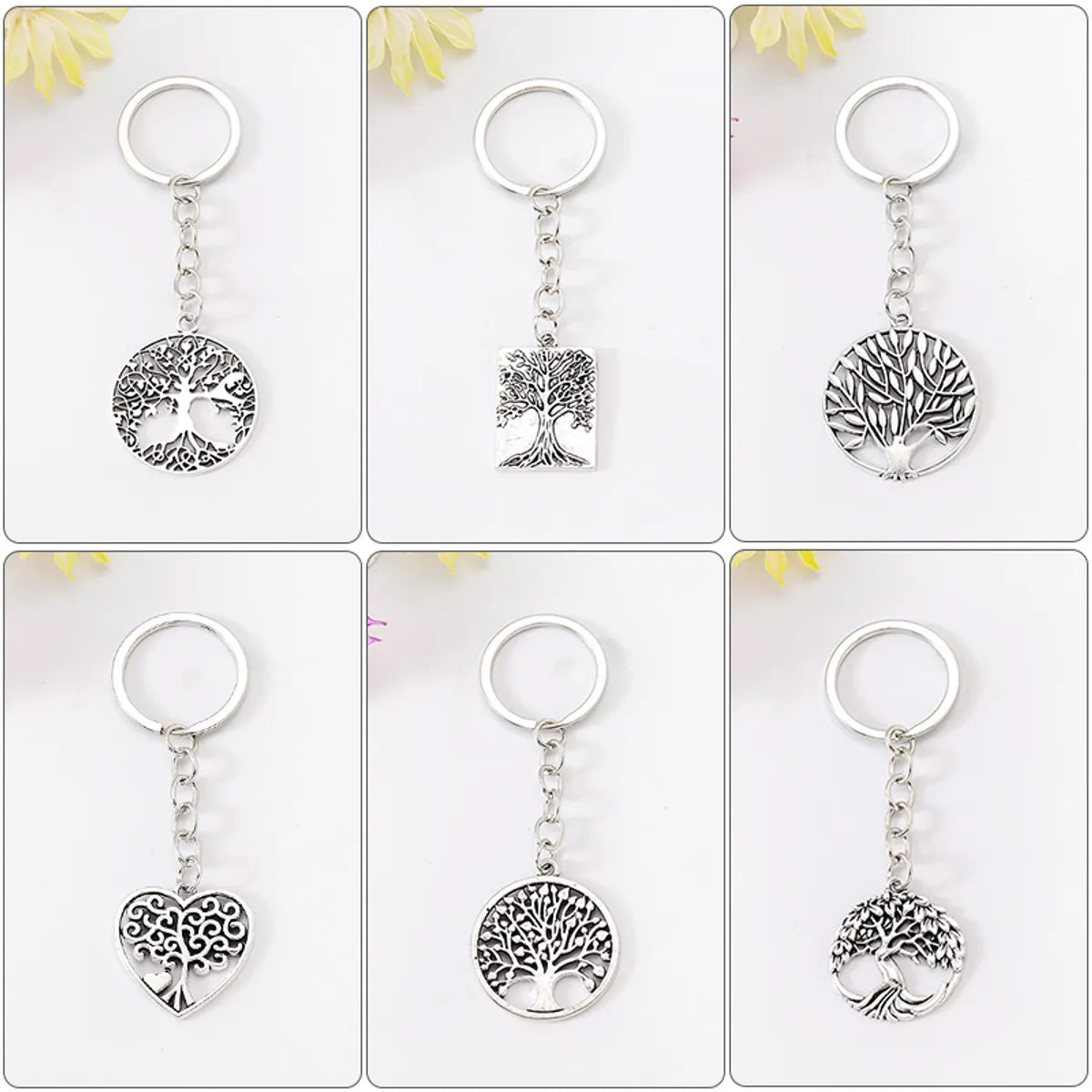 Simple Style Tree Alloy Plating Bag Pendant Keychain