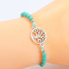 Simple Style Tree Artificial Crystal Alloy Beaded Unisex Drawstring Bracelets