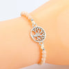 Simple Style Tree Artificial Crystal Alloy Beaded Unisex Drawstring Bracelets