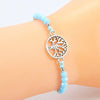 Simple Style Tree Artificial Crystal Alloy Beaded Unisex Drawstring Bracelets