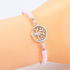 Simple Style Tree Artificial Crystal Alloy Beaded Unisex Drawstring Bracelets