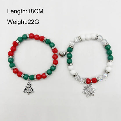 Simple Style Tree Snowflake Alloy Plastic Glass Wholesale Bracelets