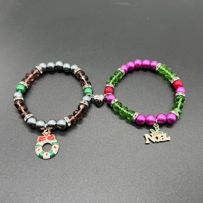 Simple Style Tree Snowflake Alloy Plastic Glass Wholesale Bracelets