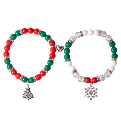 Simple Style Tree Snowflake Alloy Plastic Glass Wholesale Bracelets