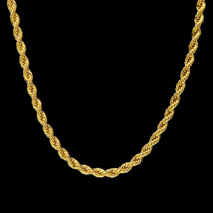 Simple Style Twist Iron Gold Plated Necklace 1 Piece